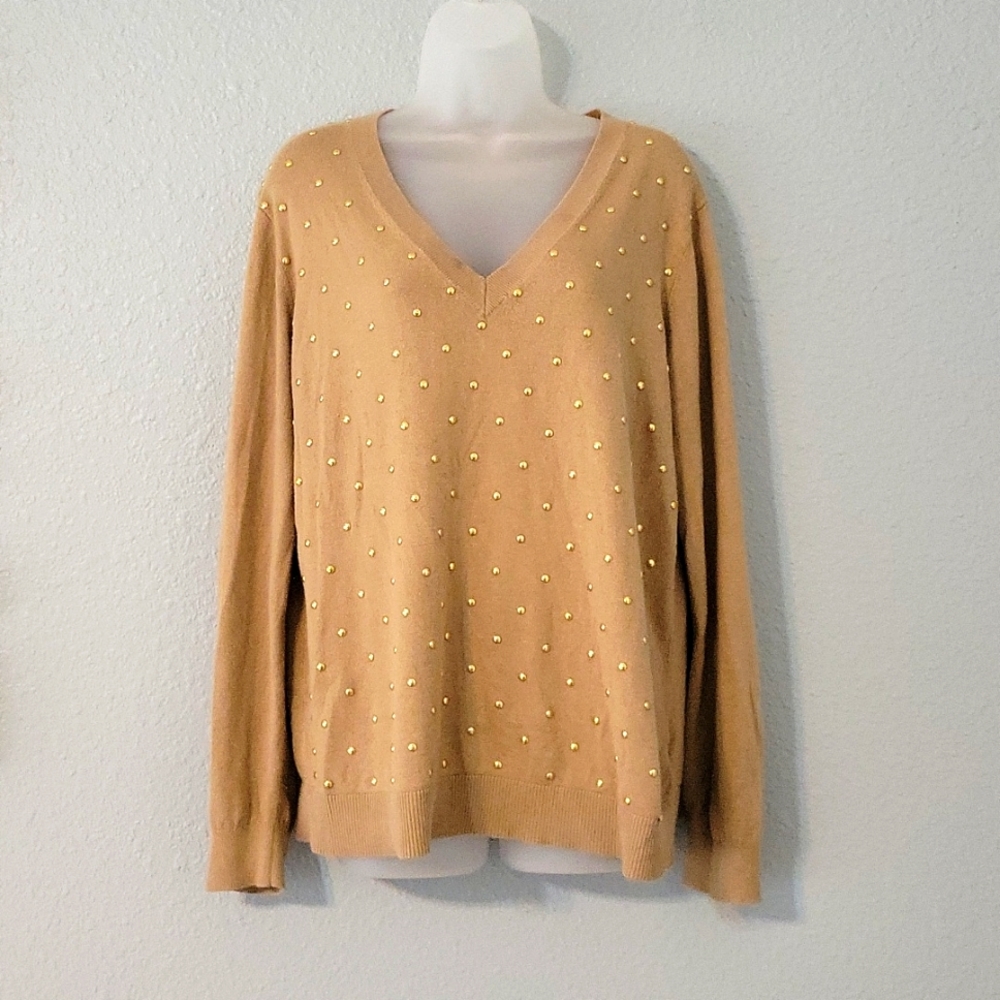 Michael Kors Gold Sweater Large